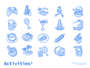 Activities Icons - Blueprint