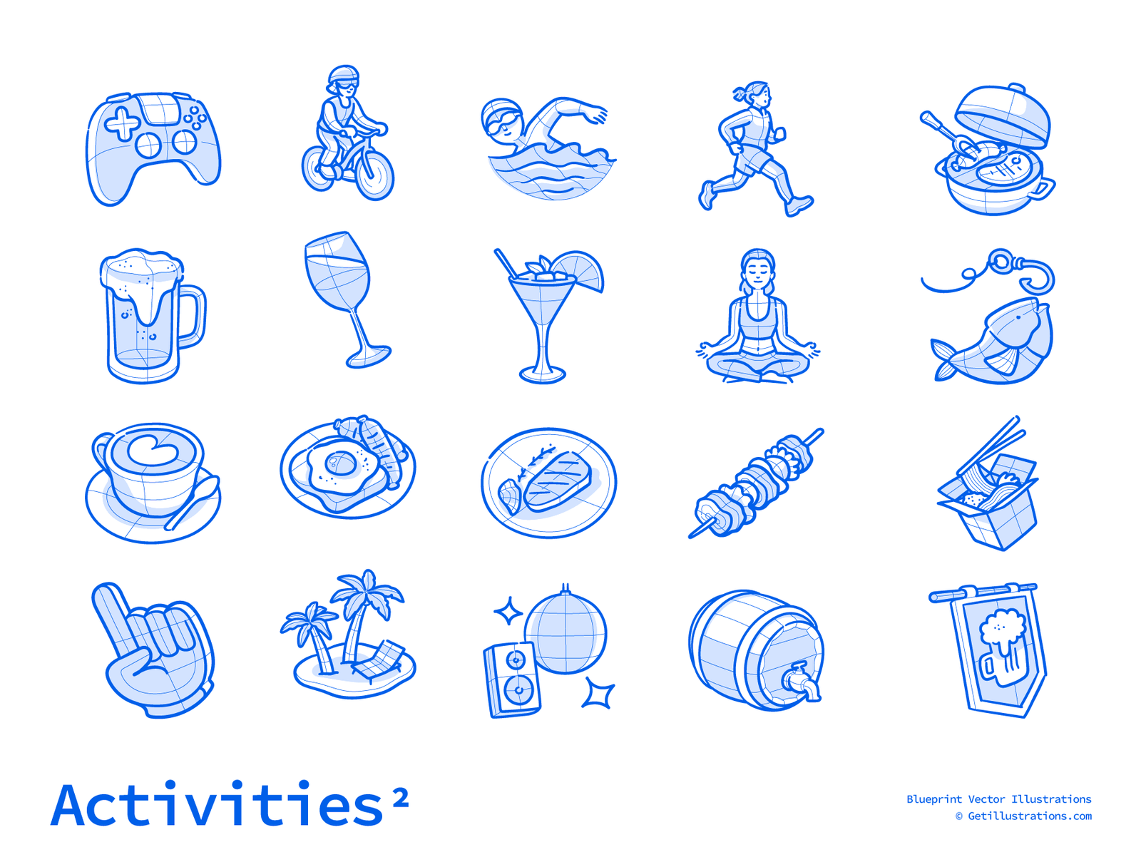 Activities Icons - Blueprint