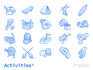 Activities Icons - Blueprint