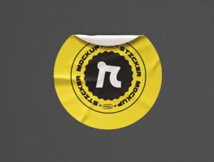 Adhesive Sticker Branding Mockup Set - 10 Scene