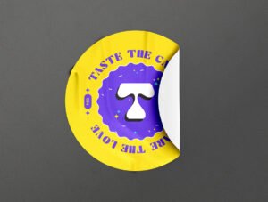 Adhesive Sticker Branding Mockup Set - 10 Scene