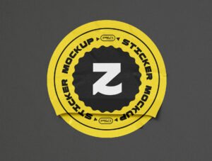 Adhesive Sticker Branding Mockup Set - 10 Scene