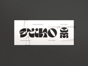 Adhesive Sticker Branding Mockup Set - 10 Scene