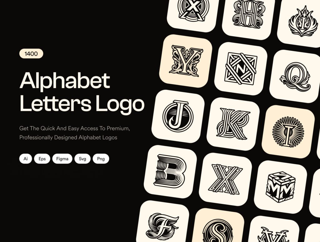 Alphabet Letters Logo Bundle