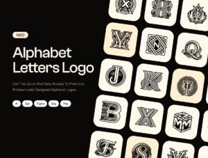 Alphabet Letters Logo Bundle