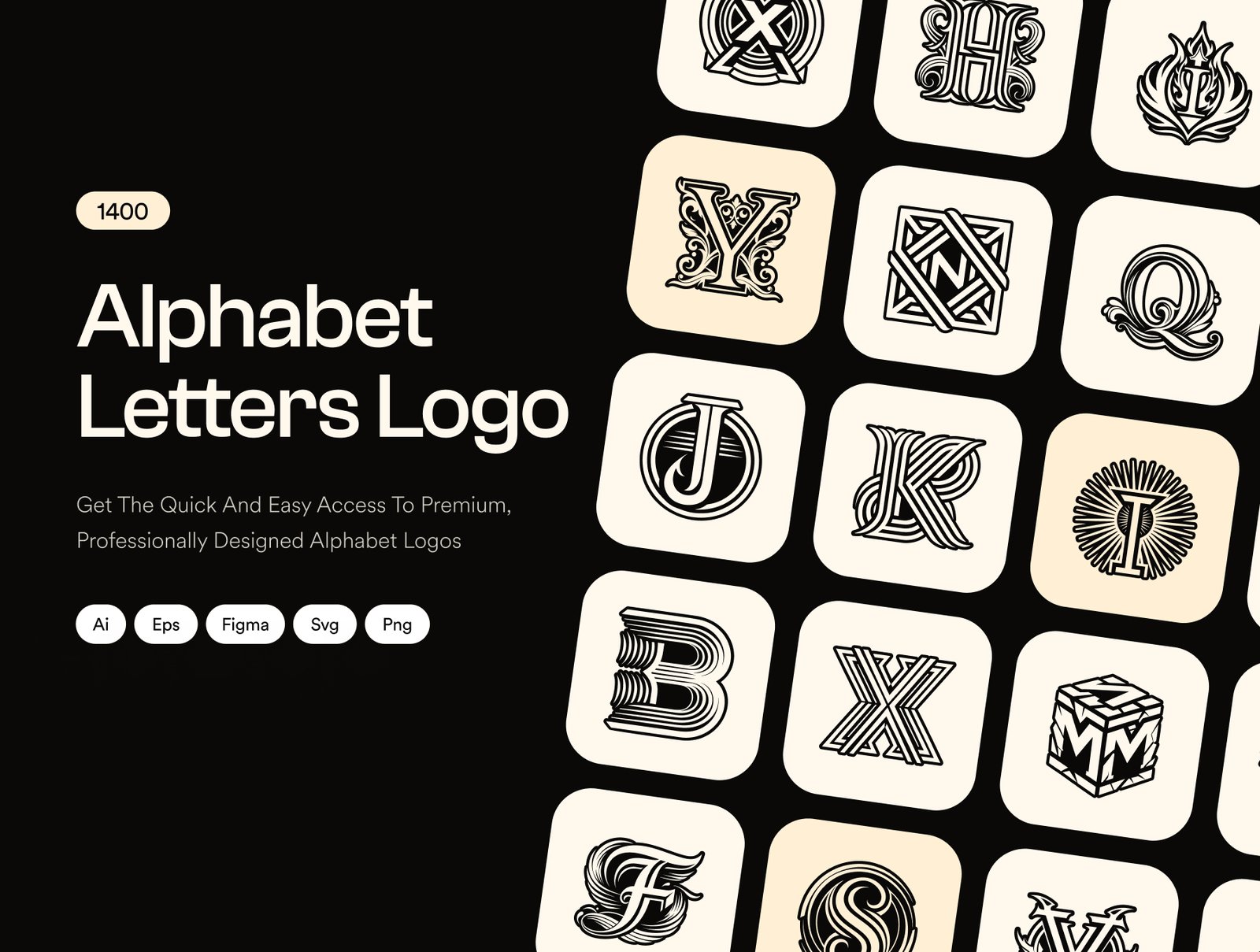 Alphabet Letters Logo Bundle