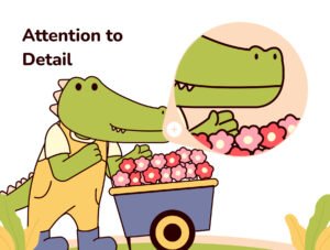 Animal Selling Flowers Illustration