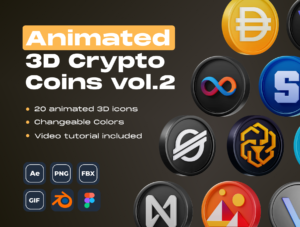 Animated Crypto Coins vol.2