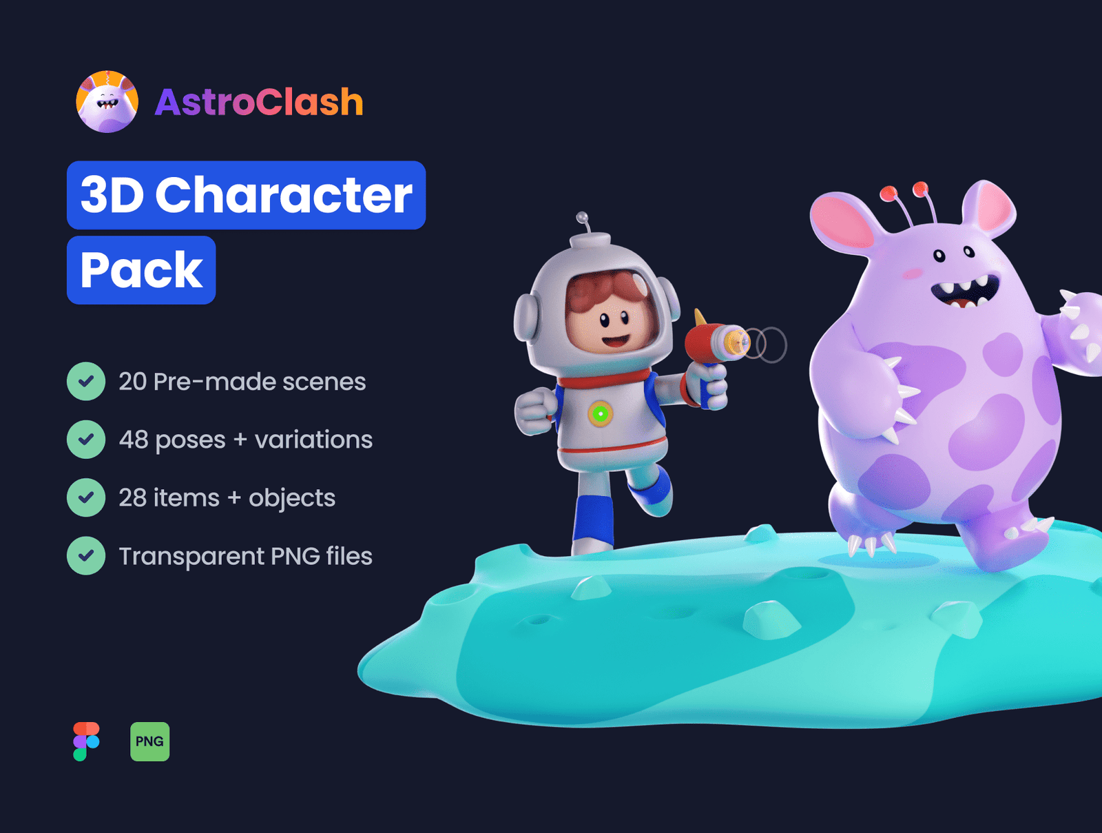 AstroClash 3D Character Pack
