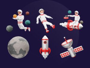 Astronaut 3D Character Illustration