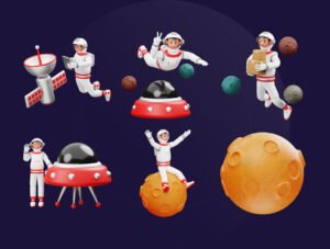Astronaut 3D Character Illustration
