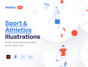 Athlety - Sport & Athlety Illustration Set