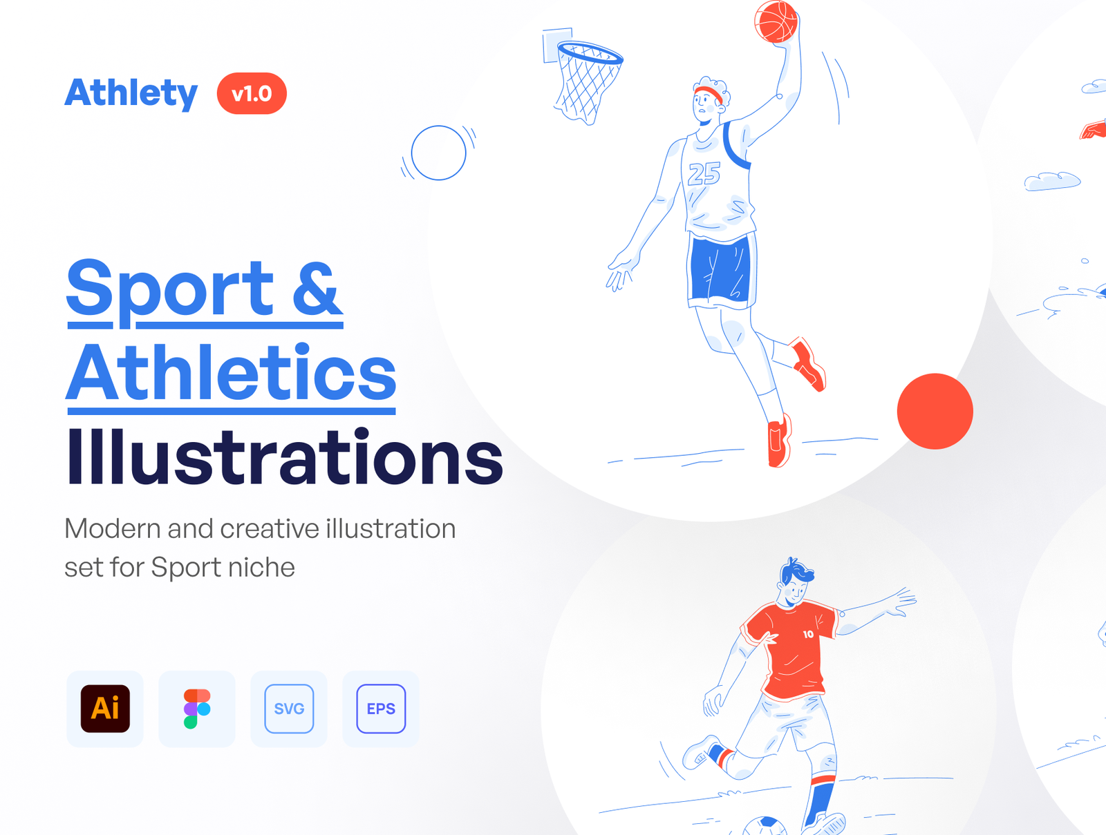 Athlety - Sport & Athlety Illustration Set