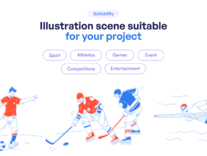 Athlety - Sport & Athlety Illustration Set