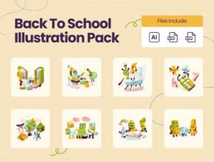 Back to School Illustration Pack