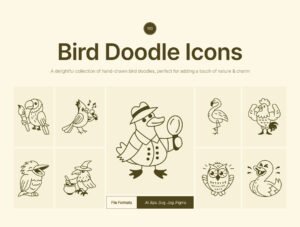 Bird Doodle Art Set