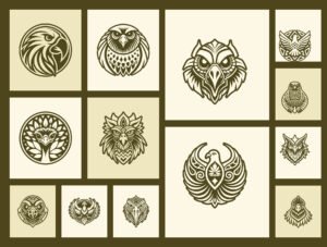 Bird Logo Art Set