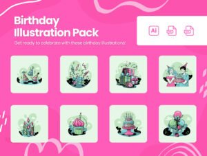 Birthday Illustration Pack