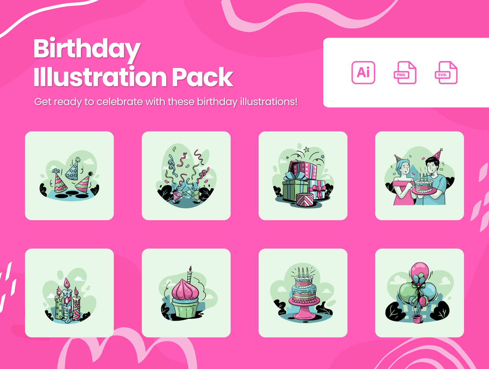 Birthday Illustration Pack