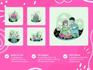Birthday Illustration Pack