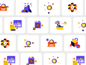 Blockchain 2D Illustrations Pack