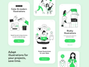 Blubly Shopping Illustrations