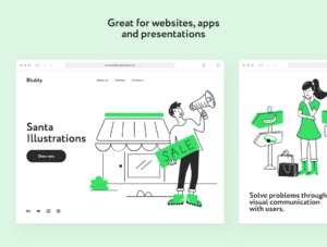 Blubly Shopping Illustrations
