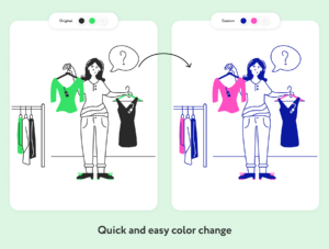 Blubly Shopping Illustrations