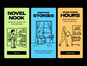 Book Reading Doodle Icons