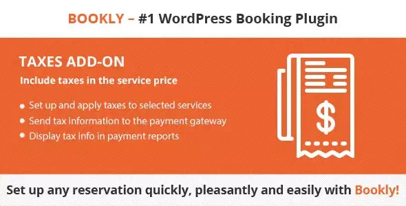 Bookly Taxes Add-on 2.7 – Automatic Tax Calculation for WordPress Booking System