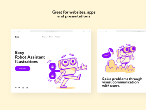 Boxy Robos Assistant Illustrations