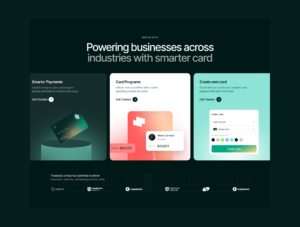 Brim - Fintech / card issuing platform website