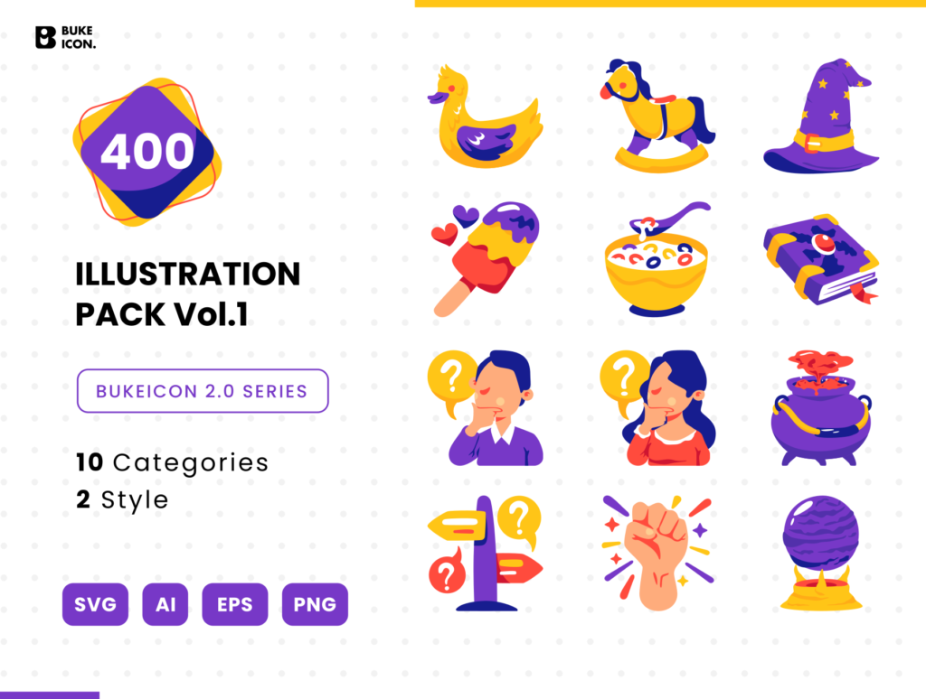 Bukeicon 2.0 series Vol1 - Illustration pack