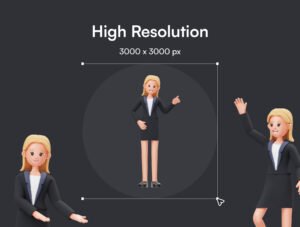 Business Woman 3D Character