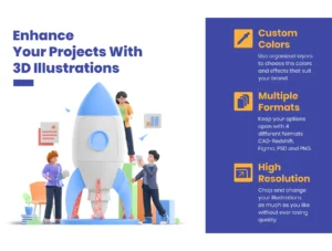 Business and Marketing 3D Illustration
