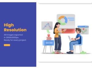 Business and Marketing 3D Illustration