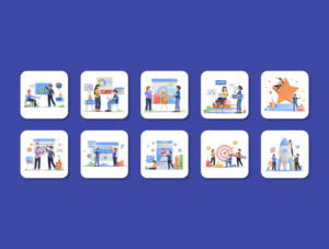 Business and Marketing 3D Illustration