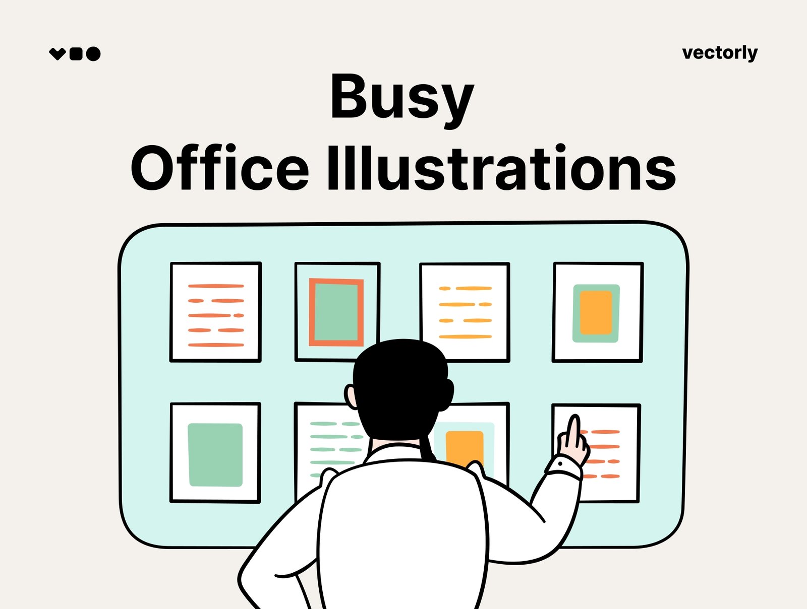 Busy Office Illustrations