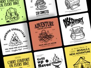 Camping and Hiking Icons