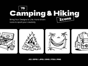 Camping and Hiking Icons