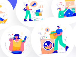Casually - Casual & Daily Activities Illustration Set
