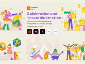 Celebration And Travel Illustration