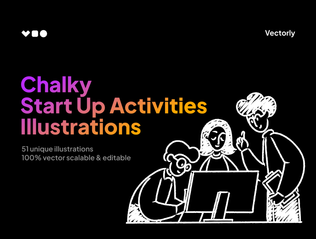 Chalky Startup Activities Illustrations