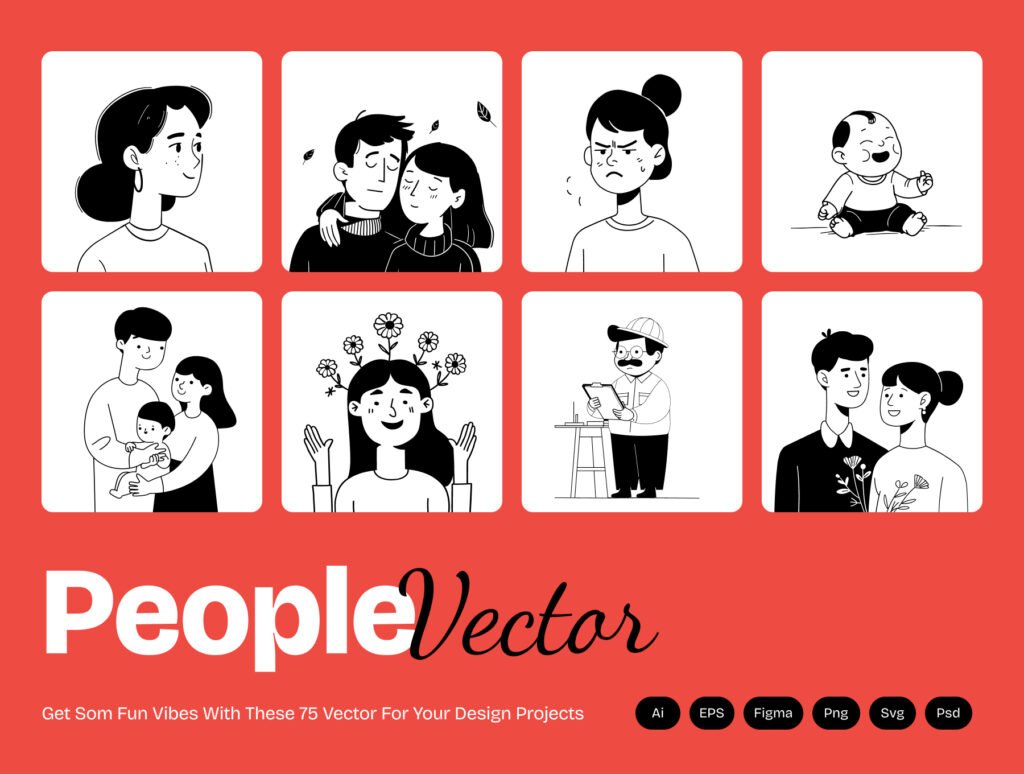 Characters & Conversations - People & Lifestyle Vector Collection