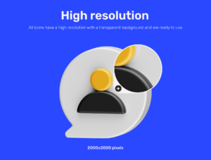 Chat 3D Icon Set