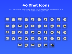 Chat 3D Icon Set