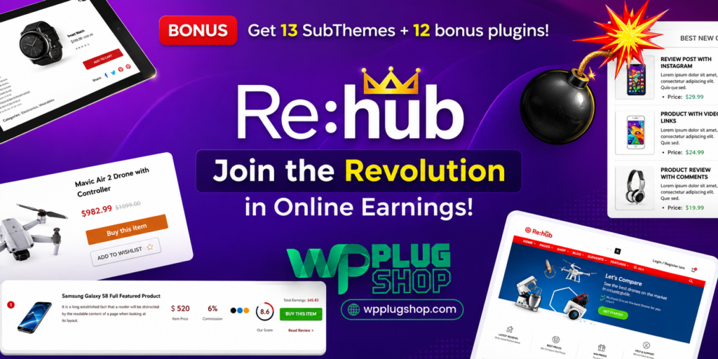 REHub: Multi-Vendor Marketplace, Affiliate & Price Comparison WordPress Theme