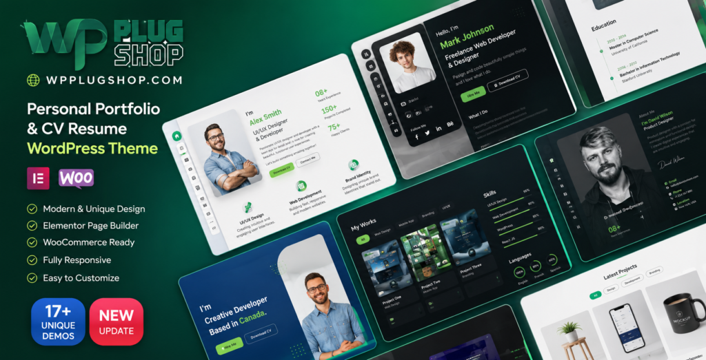 RyanCV – Personal Portfolio & Resume WordPress Theme for Developers & Freelancers