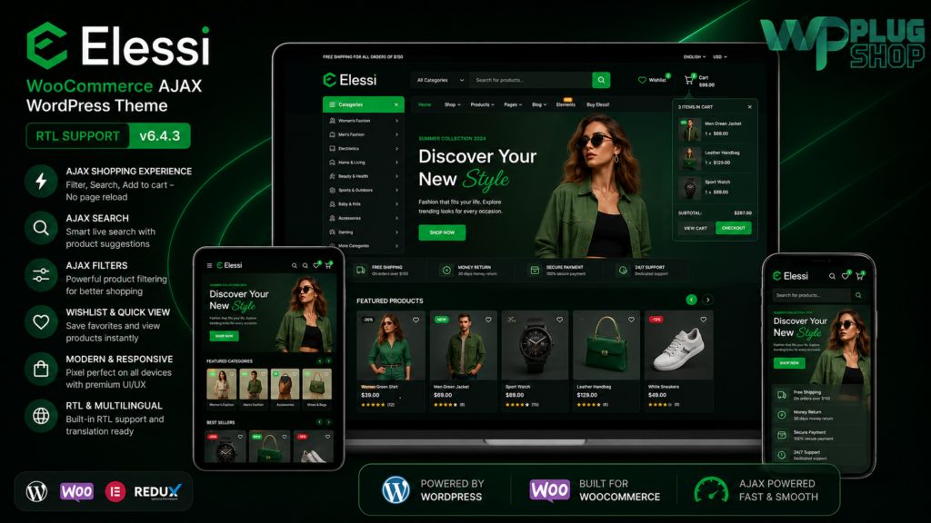 Elessi Theme – WooCommerce AJAX WordPress Theme with RTL Support v6.4.3