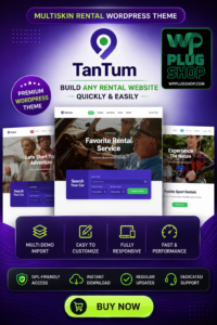 Tantum – Car, Scooter, Boat & Bike Rental Services WordPress Theme